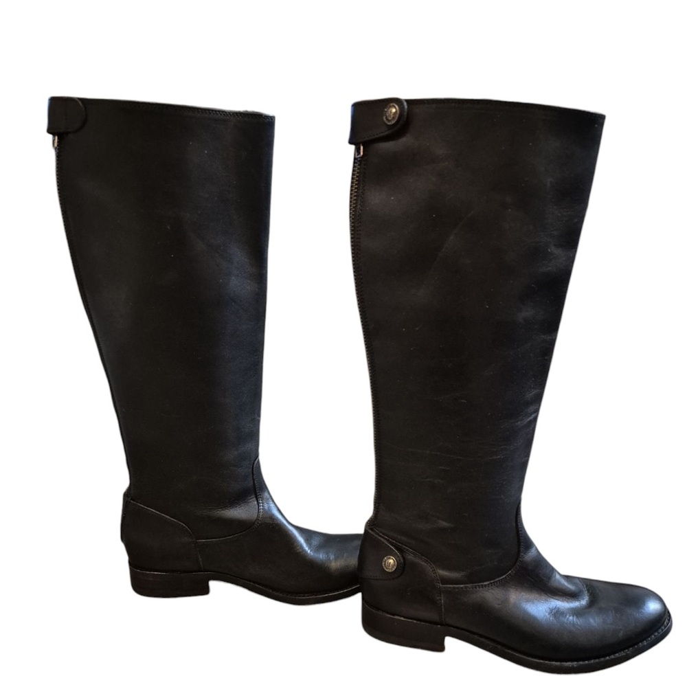 Black FRYE boots size 6B style 3471368 Melissa Button back zipper